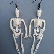 White Skeleton Earrings